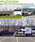 Trailer bearing kit for #84 spindle and 3500 lb axles; 4-set hub kit with dust covers and grease seals