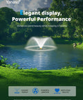 1 HP Pond Fountain Pump With Timer And 15000 GPH Flow, 100 Ft Power Cord, Dual Spray Patterns, Energy Efficient Water Circulation For Ponds And Lakes
