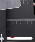 Close-up of measurement scale on Badass Mini Table Saw With Slick Adjustable Speed And Precision Tilt Angles for precise cutting.