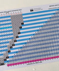 Imperial No Deco Dive Table Waterproof Plastic Dive Planner For Scuba Pros And Instructors 250x180mm, close-up view.