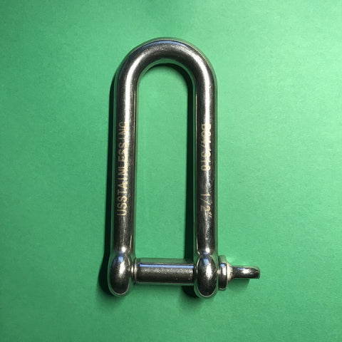 Stainless Steel 316 Long D Shackle 12mm Marine Grade Dee Ready For Heavy Duty Towing And Lifting Corrosion Resistant