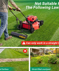 Man using Dope Lawn Striper Kit For Push Mowers With Heavy Duty Stainless Steel Roller Universal DIY Striper on grass