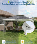 13x13 Ft Pop Up Gazebo With Mosquito Netting For Backyard Patio Or Deck One Push Center Lock Quick Setup Easy Breezy Assembly