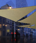 Beige Triangle Sun Shade Sail Canopy Waterproof 16 By 16 By 16 Feet For Outdoor Patio Garden UPF 50 Plus UV Block 95 Percent Water Resistant