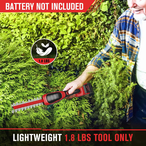 Cordless Hedge Trimmer Compatible With Milwaukee M18 Battery Tool Only Battery Not Included in use on hedges