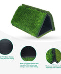 Anti-slip PCV base of 3-In-1 Golf Hitting Mat Foldable Grass Mat With Tri-Turf For Realistic Chipping, Swing Training And Putting Practice