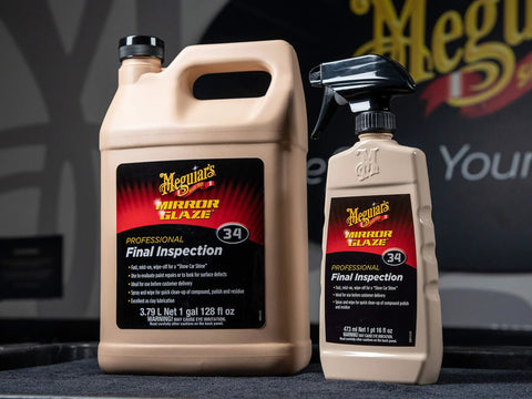 Mirror Glaze Final Inspection Detailing Spray For Cars Quick And Gentle Removal Of Prints Dust And Smudges To Give Your Ride A Slick Showroom Ready Shine Safe On Paint Like A Clay Bar Lubricant 1 Gal spray bottle and 1 gal jug