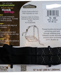 Adjustable Stretch Strap 12 to 42 Inch Pack With Quick Release Buckle 100 Pound Capacity packaging with instructions