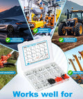 Grab This 105PC Grease Fittings Kit With Metric And Sae Zerks For All Your Daily Maintenance Chores It Includes M6 M8 M10 And Threads To Keep Your Gear Lubed And Running Smooth Like New Without Any Hiccups. 105pc SAE and metric grease zerk assortment in plastic case for cars, tractors, and machinery