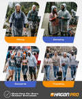 Disposable Rain Ponchos For Adults 5 Pack Stay Dry On The Go No Sweat With Full 48 Inch By 40 Inch Coverage And Secure Hood Use
