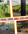 Badass 1/2 Inch Hardware Cloth And Chicken Wire Fencing around tree, featuring vinyl coated galvanized steel mesh for critter proof yard.