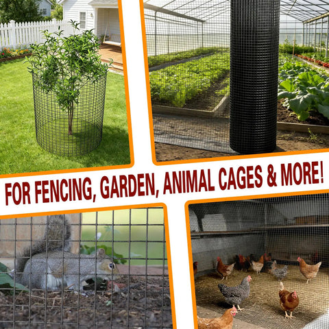 Badass 1/2 Inch Hardware Cloth And Chicken Wire Fencing around tree, featuring vinyl coated galvanized steel mesh for critter proof yard.
