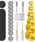 Gold Cutting Wheel Set For Rotary Tools With HSS Circular Saw Blades Resin Cutting Discs And Diamond Cutting Wheels Ideal For Metal Plastic Cuts