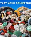 Rock Collection Kit For Kids With 300 Plus Real Gemstones Crystals And Minerals Includes Two Geodes To Crack Open