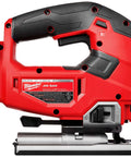 Milwaukee M18 FUEL D-handle jig saw bare tool, red and black side view