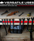 Magnetic Tool Strip Set 18 Inch Heavy Duty Tool Bar Garage Organizer Rack 6 Pack Large Magnet Bars for Neat Tool Storage and Quick Access in Your Workshop with wrenches