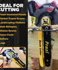 12 Inch Beam Cutter Attachment For Circular Saws - Fits Seven And A Quarter Inch Saws, Non-Worm Drive, Boost Depth From Two And A Half Inches To Twelve Inches, Yellow Black, mounted on a circular saw, cutting through wood.
