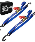 Heavy Duty Ratchet Boat Straps Pack Of 2 With 2400 Lb Break Strength shown with New Zealand Made bag