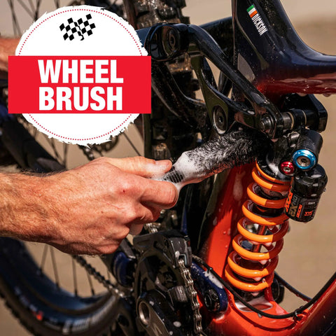 Five-Piece Mechanic-Style Bicycle Cleaning Brush Set For Quick Pro-Grade Cleaning chain cleaning with wheel brush