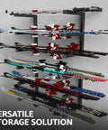 Beefy Wood Organizer And Lumber Storage Rack Wall Mount Heavy Duty Metal Shelf Six Levels Holds Up To 1200 Lbs storing skis