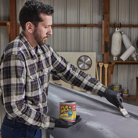 Liquid Rubber Coating Sealant For Waterproof Flexible Breathable UV Resistant Surfaces Ideal For Roof Repair Basements RVs Campers Trailers Marine EPDM Masonry Gray 32 Oz