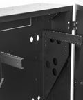 Interior view of 6U Wall Mount Network Cabinet with Vertical Patch Panel Rack, 30-Inch Depth Server Room Enclosure, empty and open.