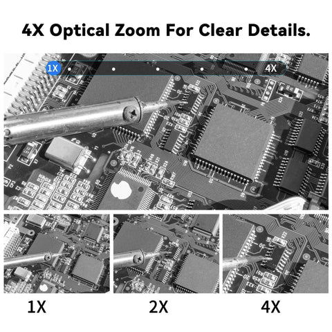 USB Global Shutter Camera Featuring 800P Monochrome Sensor, Ridiculously Smooth 120 To 640 Fps Ultra Slow Motion Video close-up of circuit board with optical zoom details.