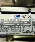 Label details of Heavy Duty Stainless Steel Boat Lift Motor 1 HP 1725 RPM 56C Frame Direct Mount 115 230 Volt Plug And Play.