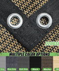 Mocha 6 Ft By 12 Ft Sun Shade Cloth For Pergola And Patio, 90 Percent UV Block, Privacy Screen With Grommets, Outdoor Shade Net