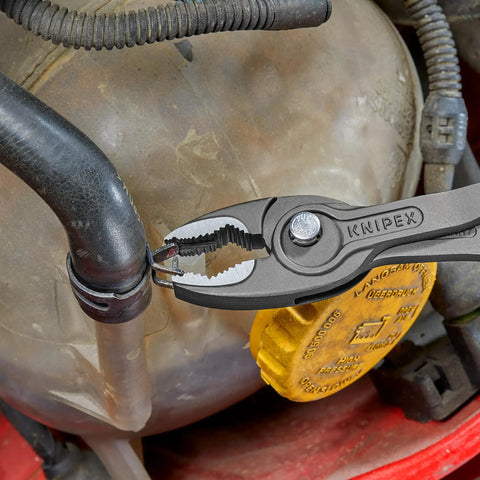 8 Inch Comfort Grip Pliers With Front And Side Gripping For Stripped Screws and Round, Square, Hex Materials on pipe
