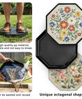 Octagonal Stepping Stone Mold Set, Easy To Use 3 Reusable Plastic Concrete Molds For Garden Paths, DIY Walkways