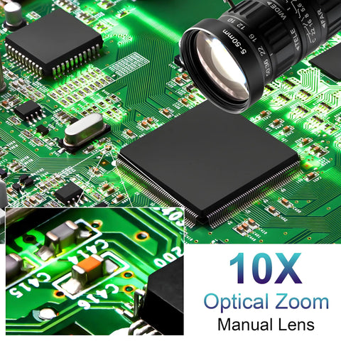 Ultra HD 8000x6000 48MP USB Camera With 5-50mm Zoom Lens, Crisp Color, Pro Machine Vision Industrial Webcam For Computer And Raspberry Pi