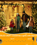Family admiring 262ft Outdoor Christmas Lights With 800 LEDs, Plug In Exterior String Lights, Easy Setup With Timer And Remote.
