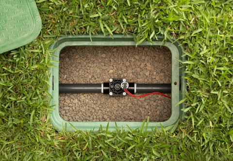 One Inch Sprinkler Valve With Flow Control For Lawn Irrigation And Drip Systems, Slip X Slip Globe Valve in ground box installation