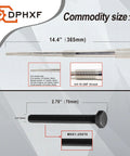 Image of Heavy Duty Hardened Primary And Secondary Clutch Puller Tool Kit with detailed measurements and specifications.