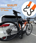 Heavy Duty Ratchet Tie Down Straps With Hooks 1 Inch Wide 10 Feet Long Pack Of 6 securing bike on car