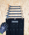 Heavy Duty 24 oz Canvas Large Wrench Roll Tool Bag For Large Wrenches With 3 Grommets For Hanging Storage, Padded Handle, Made In USA