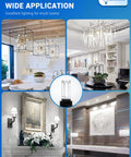 G9 LED Bulbs 5W Equal To 40W Halogen, 6000K Daylight White, 400 Lumens in chandeliers and home lighting applications