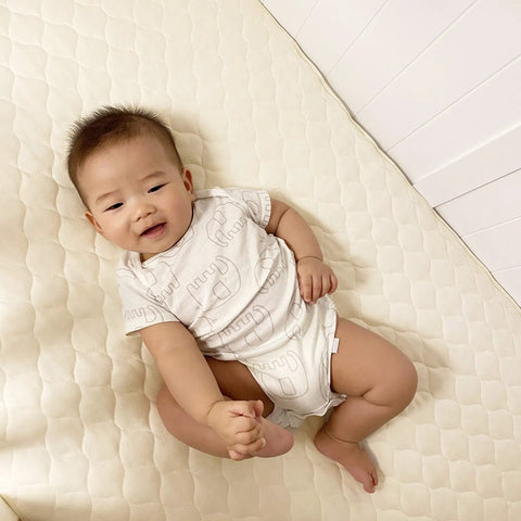Spillproof Waterproof Crib And Toddler Mattress Protector With Quilted Organic Cotton Top Layer Ultra Soft Fitted Pad Cover 52x28