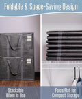 Extra Large Heavy Duty Workhorse Moving Bags Pack For Clothes And Dorm Storage stacked and folded on a shelf