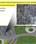 Wood Grain Concrete Stamp Molds 16x16 Inch For Realistic Stone Texture And Wood Plank Look on a garden path view