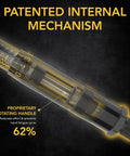 Three Eighth Inch Drive Click Torque Wrench With Ten To Eighty Foot Pounds And Thirteen Point Six To One Hundred Eight Point Five Newton Meters, Pre Calibrated To Plus Or Minus Four Percent, Calibration Certificate Included, Hardened Chrome Vanadium Gear showing patented internal mechanism with rotating handle for reduced effort.