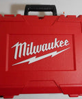 Hardcore Compact Cordless 18 Volt Drill And Driver Kit With One Half Inch Chuck case in red with Milwaukee logo.