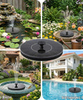 Floating Solar Fountain For Bird Bath And Outdoor Ponds, Sun Powered Water Pump With No Battery Or Wiring in garden and pool settings