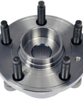 Complete Wheel Bearing And Hub Assembly Compatible With Ford Models, shown in close-up view, durable and precision fit.