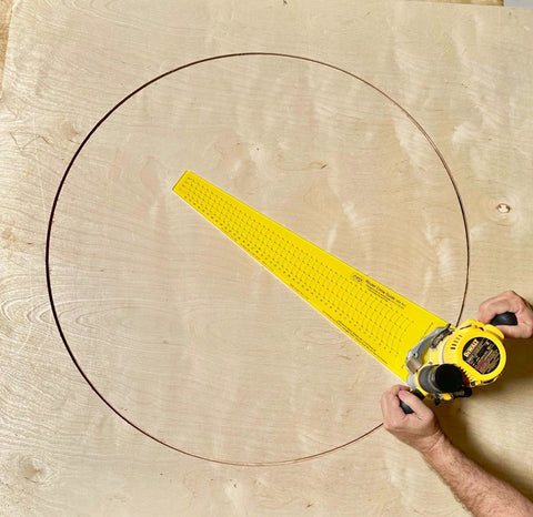 Blemish Free Pivot Plate For Circle Cutting No Center Hole Required For Flawless Discs And Tabletops Clean Edges