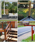 Beefy 4x4 Post Bases 10 Pack With 3 Point 6 By 3 Point 6 Inner Size Powder Coated Matte Black Wood Post Brackets in outdoor structures