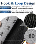 Close-up of Pro Grade 3 Inch Wet Dry Sanding Discs Set With Hook And Loop Backing showing hook and loop design.
