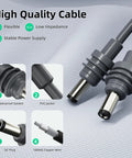 Starlink Mini Long Power Cable 150FT Heavy Duty DC Extension Cord For Satellite Internet with waterproof gasket and PVC jacket.