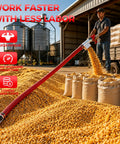 Heavy Duty Portable Grain Suction Auger Screw Conveyor With 16 Ft Flexible Hose For Transferring Corn Wheat Rice Feed And Fertilizer Smoothly in use